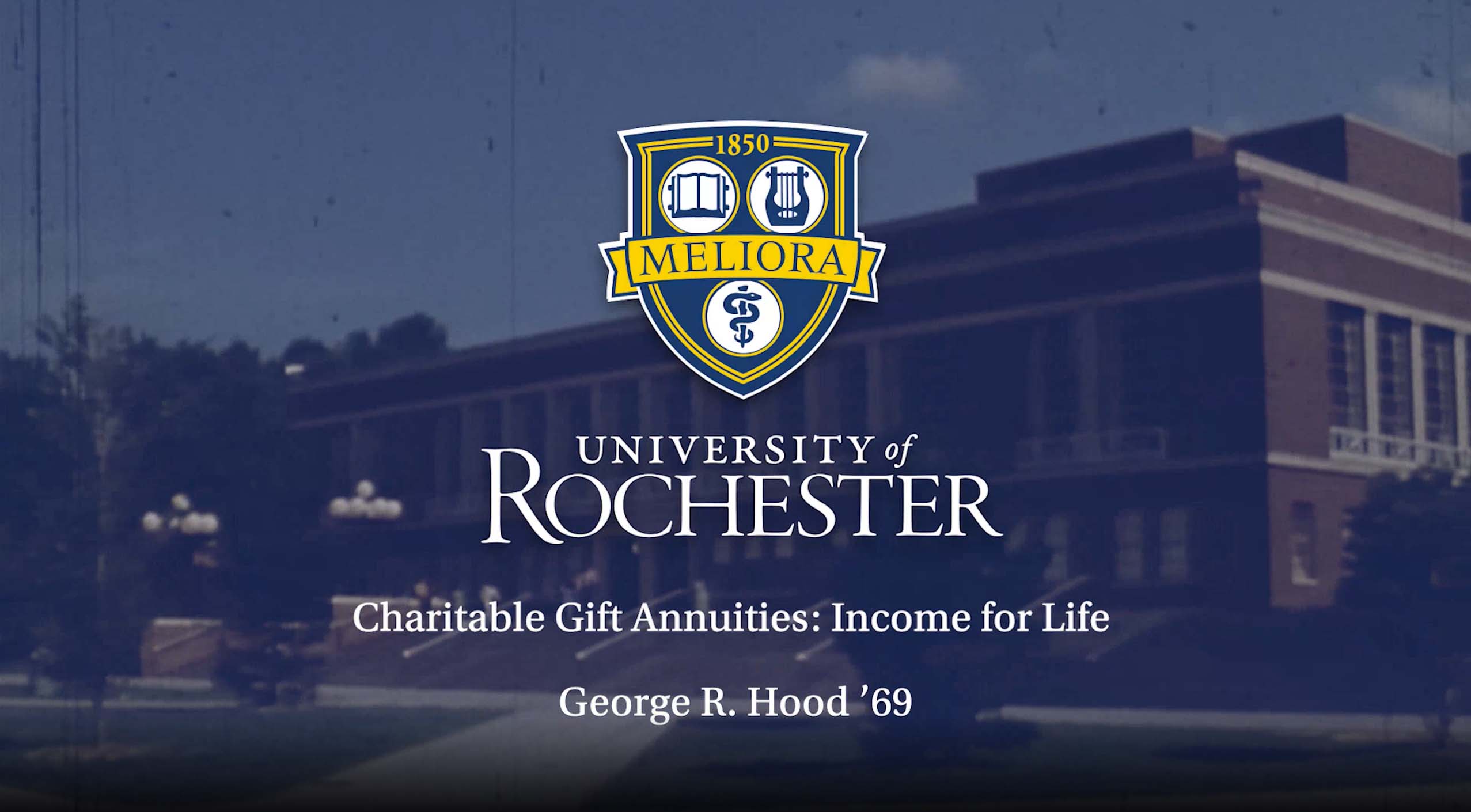 George Hood Planned Giving Testimonial